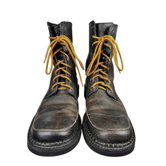 Bed Stu Men’s Gotti Black Brown Distressed Leather Moto Boot Size US 11 - Picture 7 of 10